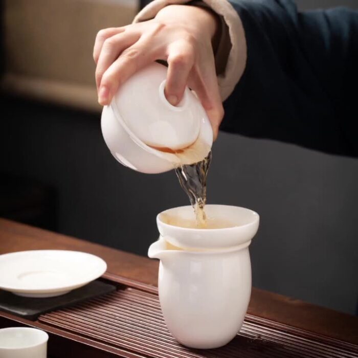 188 定制宜鉴玉瓷茶具套装羊脂玉功夫茶具德化白瓷品茗茶具茶杯伴手礼 - 图片 2