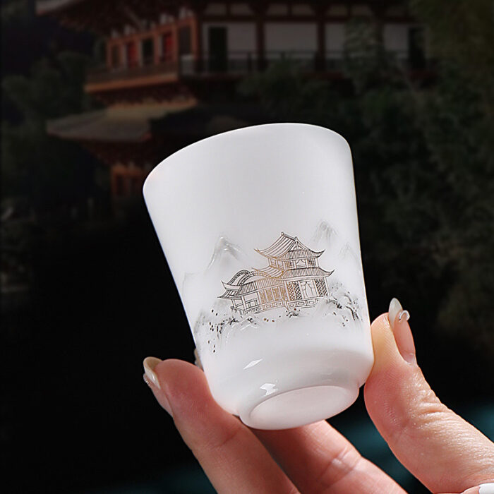 9198208宜鉴冰种羊脂玉茶具套装雪韵德化白瓷功夫茶具家用商用轻奢伴手礼01 - 图片 4
