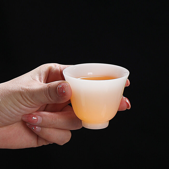 9398 定制冰种羊脂玉茶具套装璞玉德化白瓷功夫茶具家用办公轻奢伴手礼 - 图片 6