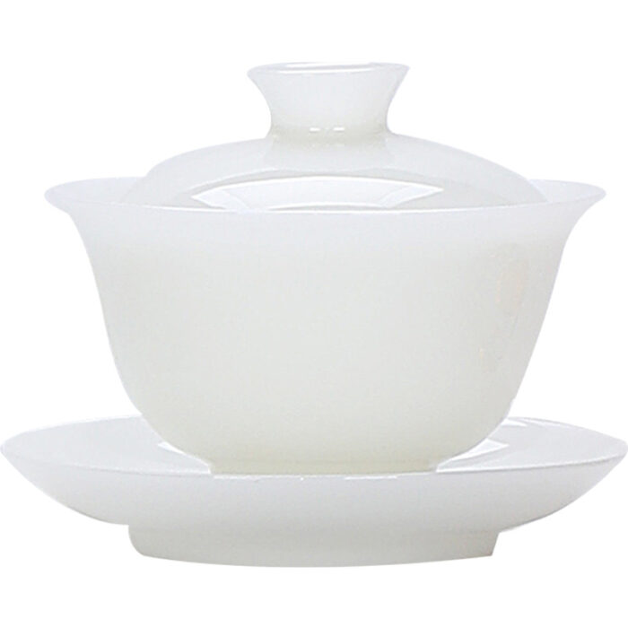 9398 定制冰种羊脂玉茶具套装璞玉德化白瓷功夫茶具家用办公轻奢伴手礼 - 图片 7